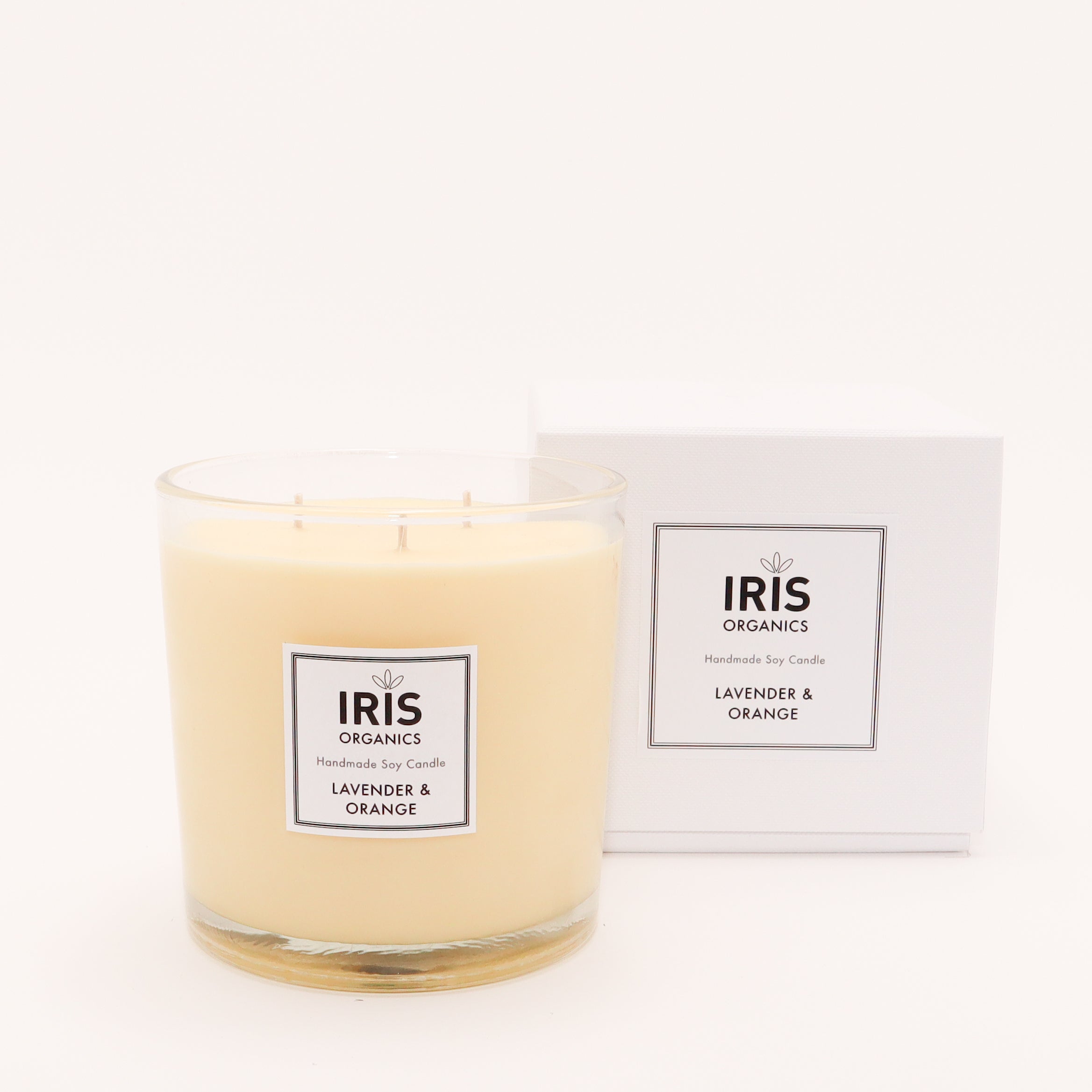 Lavender & Orange Three Wick Candle