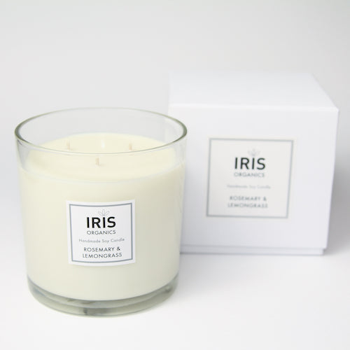 Rosemary & Lemongrass Three Wick Candle